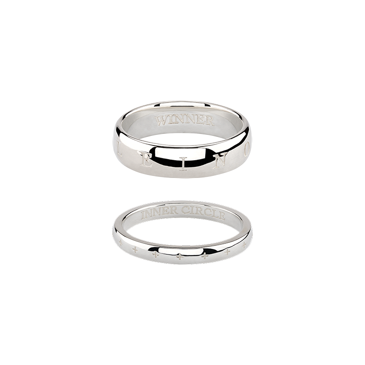 [INOURCIRCLE] WINNER LAYERED SILVER RING SET