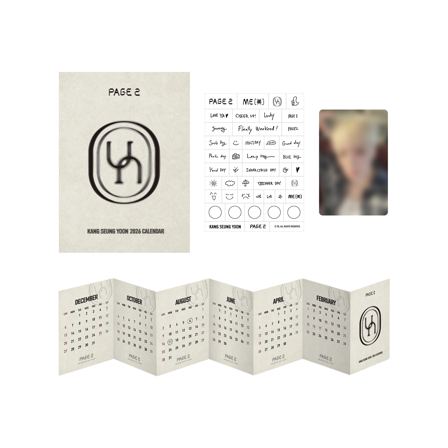 [PAGE2] KANG SEUNG YOON FOLDABLE MINI CALENDAR