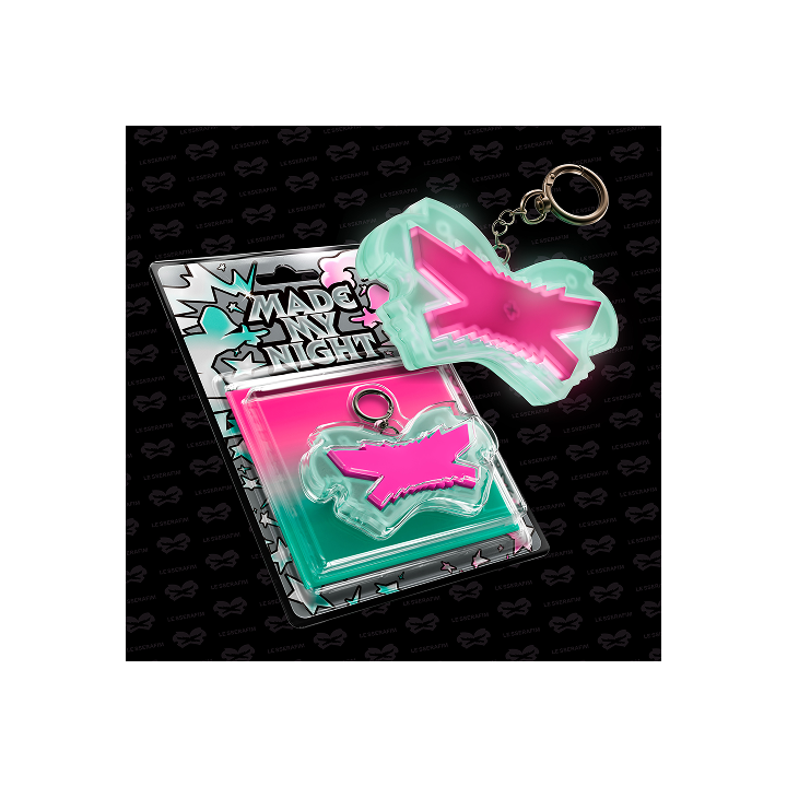2nd Single Album 'Made My Night' Glow Clicker Keychain (Pink ver.)